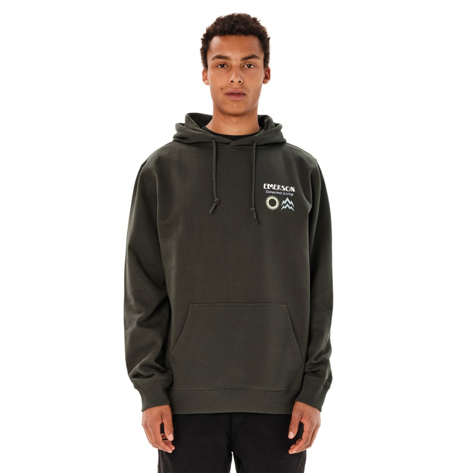 Men's Hoodie Κhaki - EMERSON 'Conscious Living'