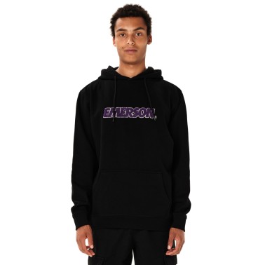 EMERSON MEN'S LOGO PULLOVER HOODIE 262.EM20.12-BLACK Μαύρο