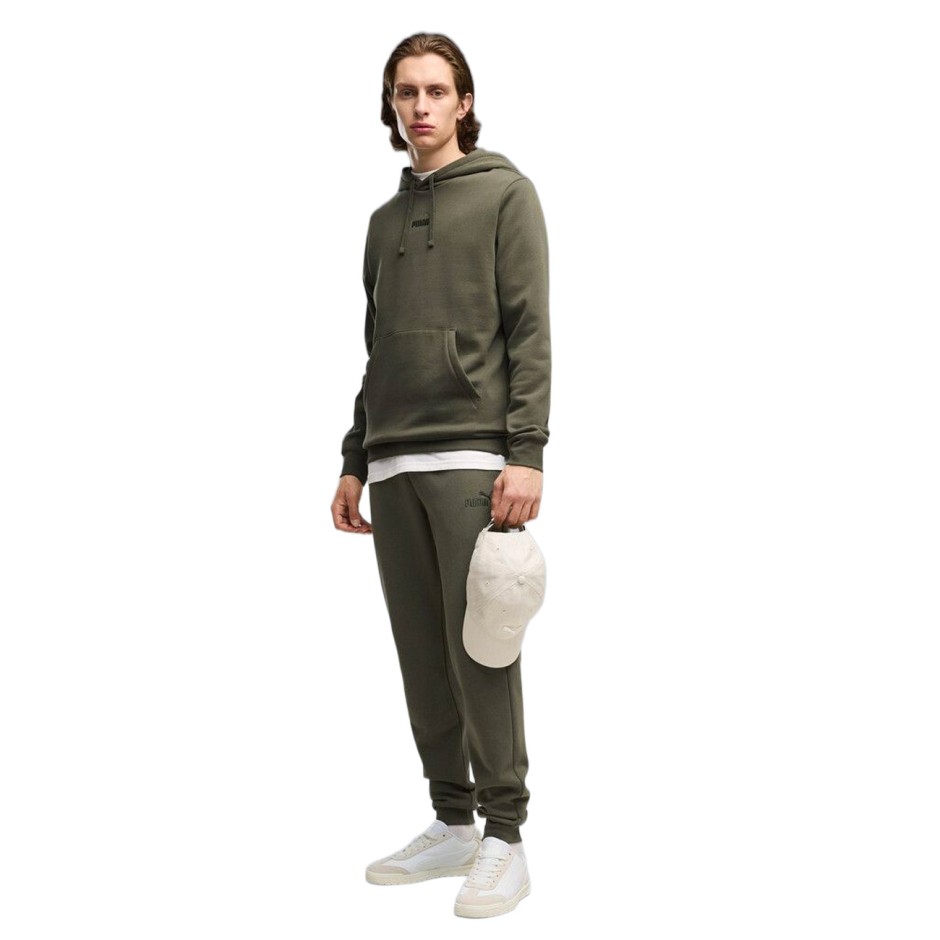 Men's Hoodie Olive - PUMA Essentials No. 1 Logo Fleece