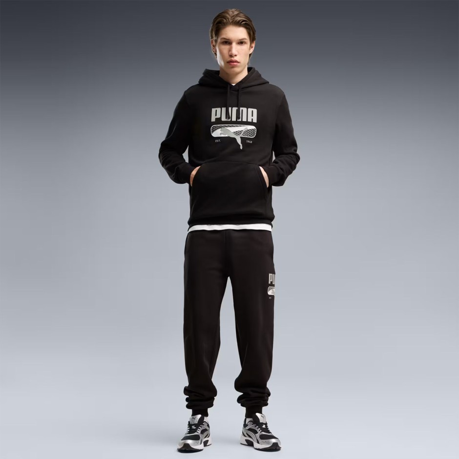 Ανδρικό Φούτερ Μαύρο - PUMA Sport Logo Play Fleece