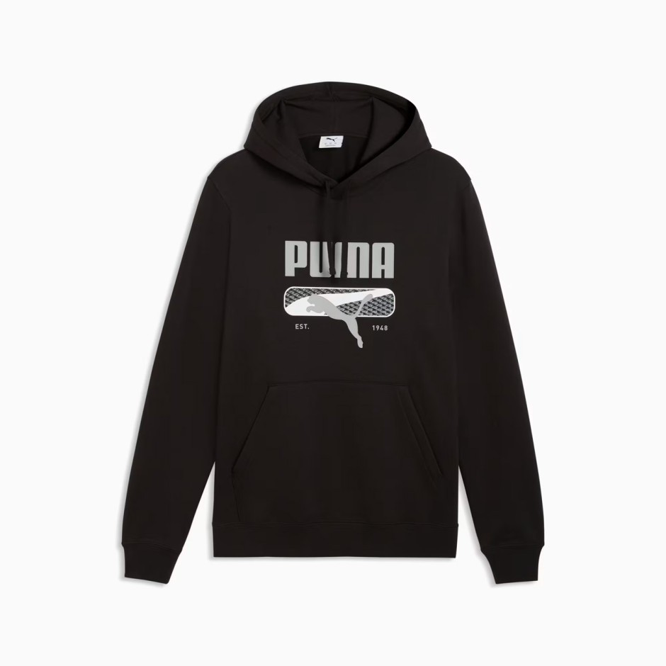 Ανδρικό Φούτερ Μαύρο - PUMA Sport Logo Play Fleece