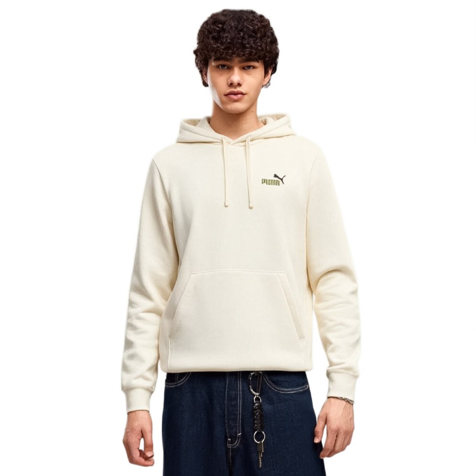 Ανδρικό Φούτερ Εκρού - PUMA Essentials 2 Color Small No. 1 Logo