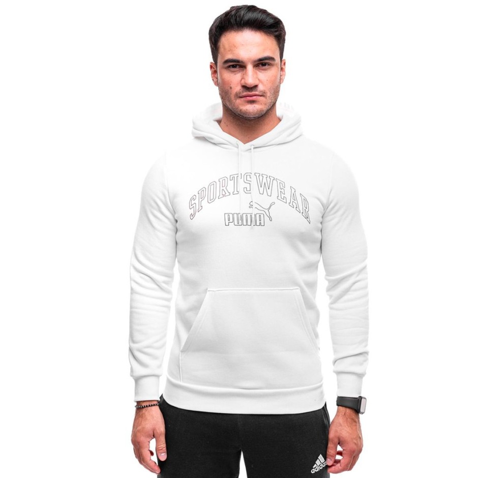 PUMA ESS+ LOGO LAB GRADIENT HOODIE FL 681775-02 White