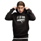 Ανδρικό Φούτερ Μαύρο - PUMA Sport Logo Play Fleece Εικόνα 