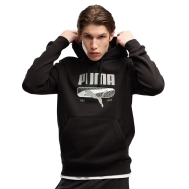 Ανδρικό Φούτερ Μαύρο - PUMA Sport Logo Play Fleece