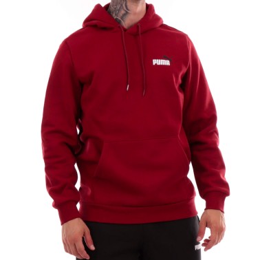 PUMA ESS+ 2 COL SMALL LOGO HOODIE 674471-12 Βordeaux