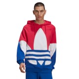 adidas Originals BIG TREFOIL OUTLINE COLORBLOCK HOODIE GE6226 Colorful Image 