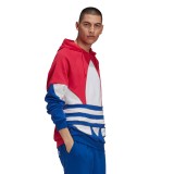 adidas Originals BIG TREFOIL OUTLINE COLORBLOCK HOODIE GE6226 Colorful Image 4