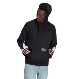 adidas Originals ADICOLOR TRICOLOR TREFOIL HOODIE GN3570 Black Image 