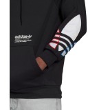 adidas Originals ADICOLOR TRICOLOR TREFOIL HOODIE GN3570 Black Image 1