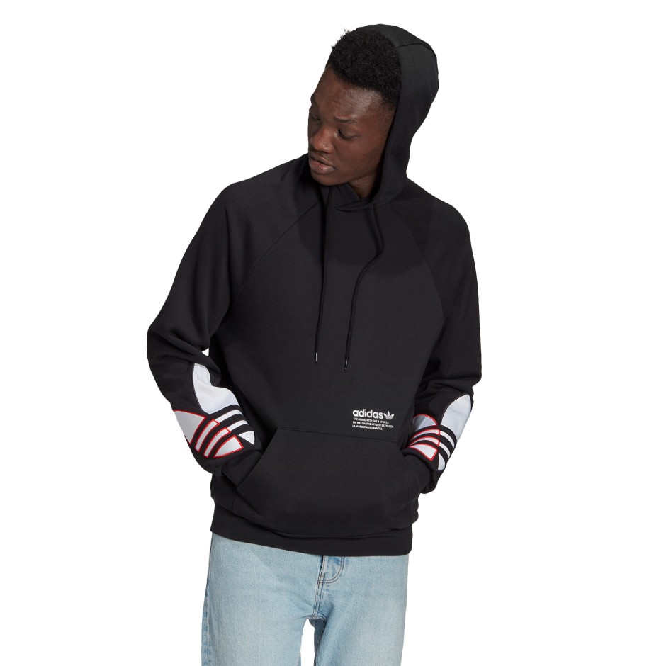 adidas Originals ADICOLOR TRICOLOR TREFOIL HOODIE GN3570 Black
