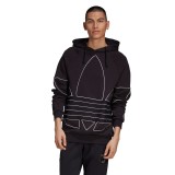 adidas Originals BIG TREFOIL OUTLINE HOODIE GE0823 Black Image 