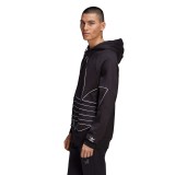 adidas Originals BIG TREFOIL OUTLINE HOODIE GE0823 Black Image 1