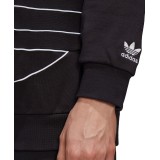 adidas Originals BIG TREFOIL OUTLINE HOODIE GE0823 Black Image 3
