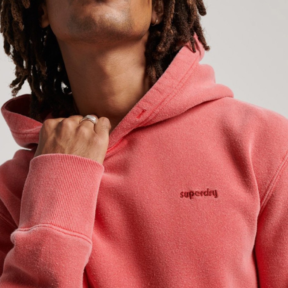 SUPERDRY WASHED HOODIE M2012362A-RXG Red