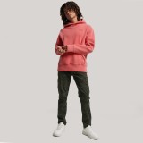 Superdry Vintage Washed Κόκκινο - Ανδρική Μπλούζα Φούτερ Εικόνα 3