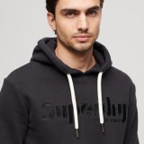 SUPERDRY TERRAIN LOGO OVERDYED HOODIE M2013017A-02A Black Image 1