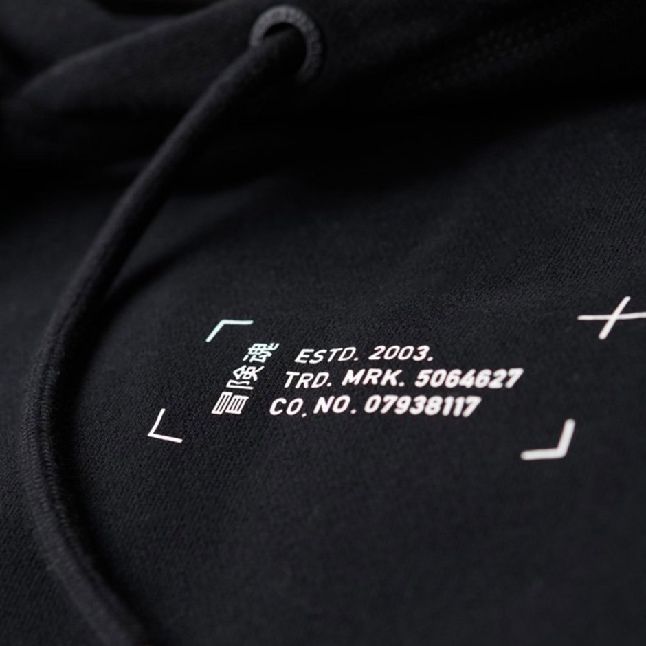 Superdry Utility Sport Logo Μαύρο - Ανδρική Μπλούζα Φούτερ