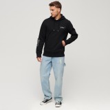 Superdry Utility Sport Logo Μαύρο - Ανδρική Μπλούζα Φούτερ Εικόνα 3