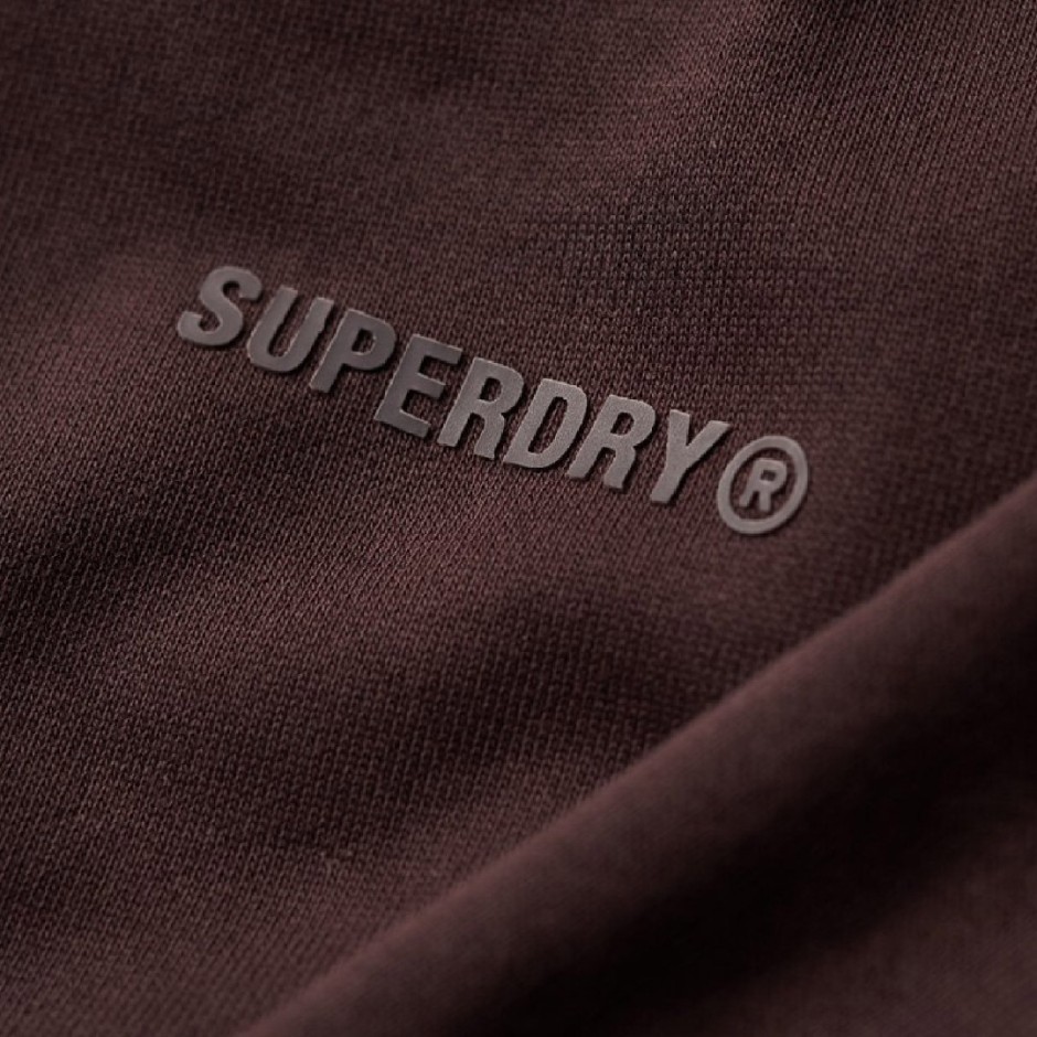 Superdry Overdyed Logo Καφέ - Ανδρική Μακρυμάνικη Μπλούζα