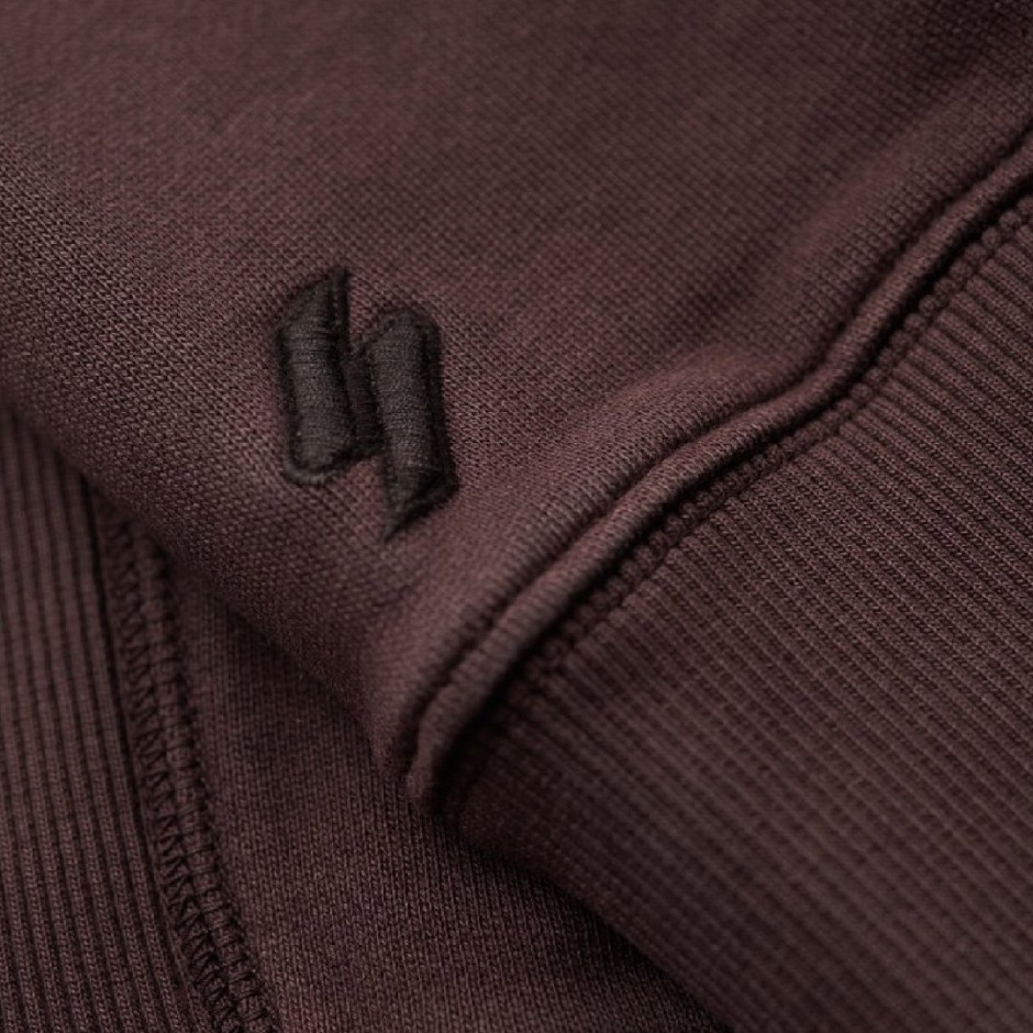 Superdry Overdyed Logo Καφέ - Ανδρική Μακρυμάνικη Μπλούζα
