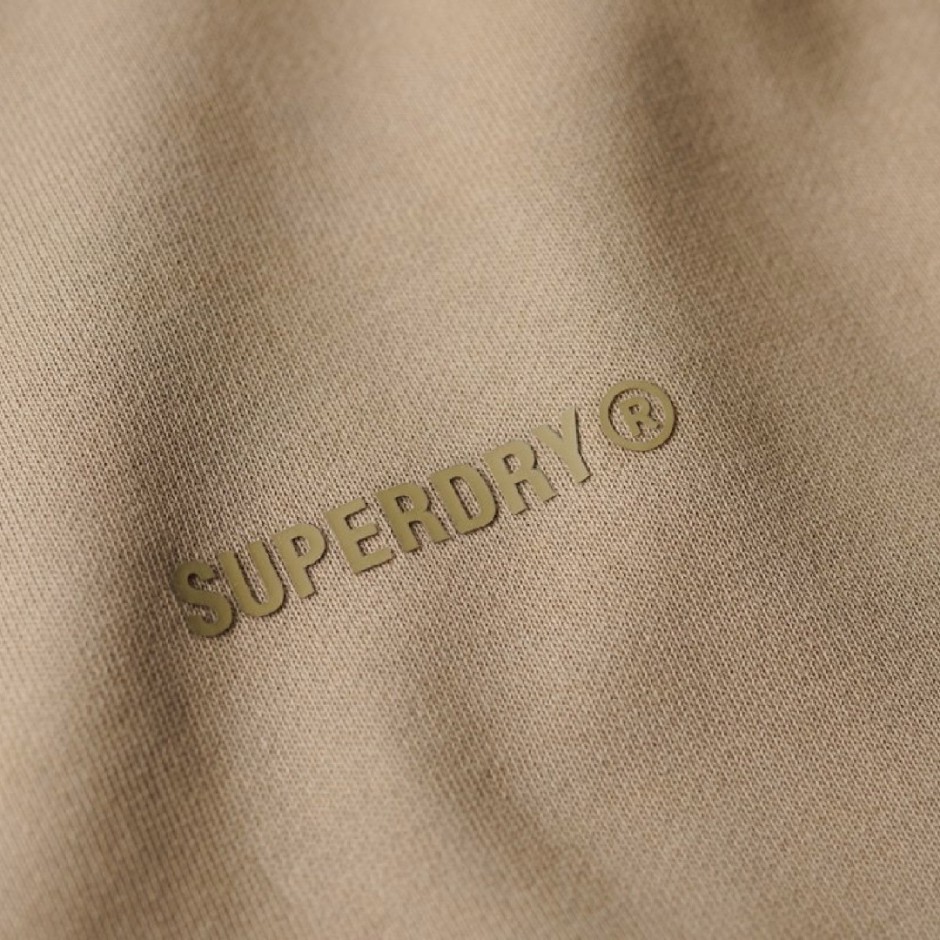 Superdry Overdyed Logo Μπέζ - Ανδρική Μακρυμάνικη Μπλούζα