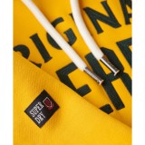 Superdry Ovin Athletic Κίτρινο - Ανδρική Μπλούζα Με Κουκούλα