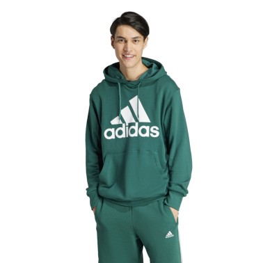adidas Sportswear Essentials French Terry Big Logo Κυπαρισσί - Ανδρική Μπλούζα Φούτερ Με Κουκούλα