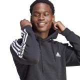 adidas Sportswear ESSENTIALS FLEECE 3-STRIPES HOODIE Μαύρο  Εικόνα 1