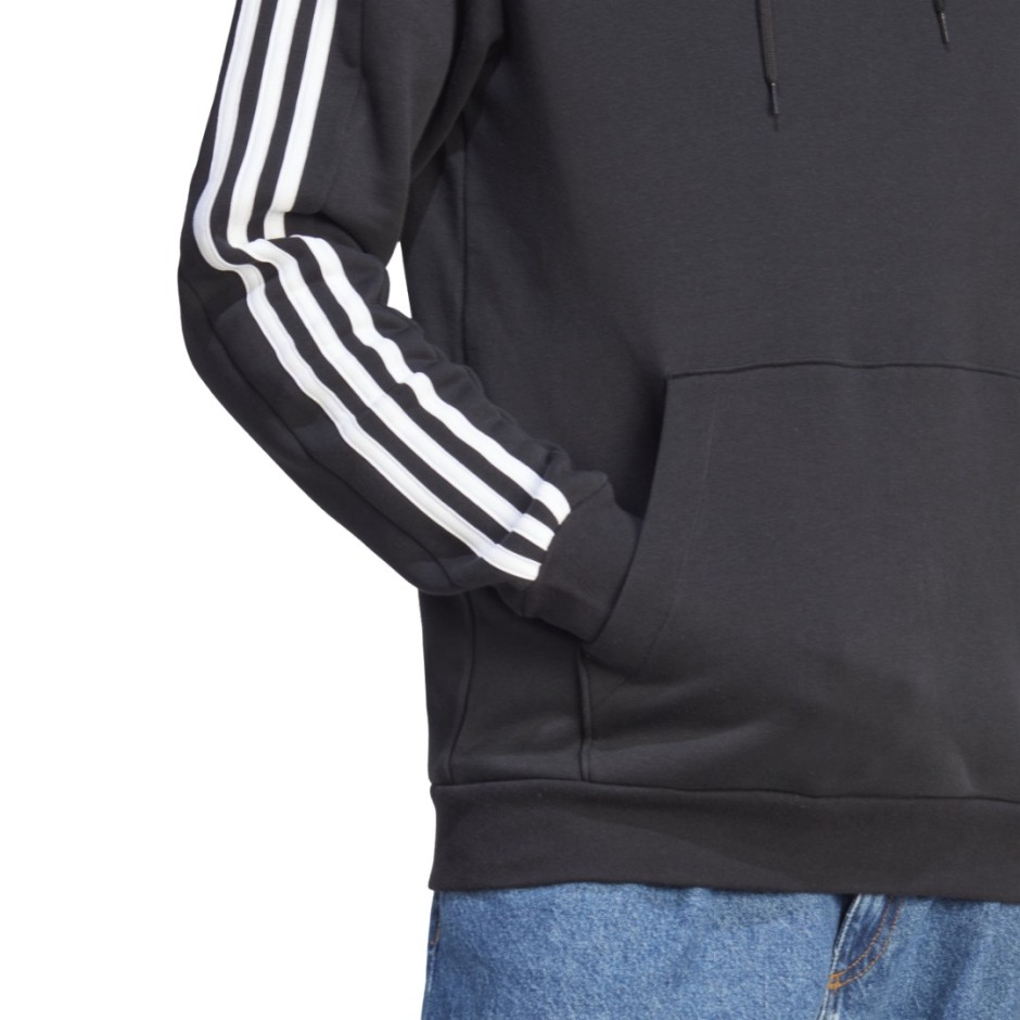 adidas Sportswear ESSENTIALS FLEECE 3-STRIPES HOODIE Μαύρο 
