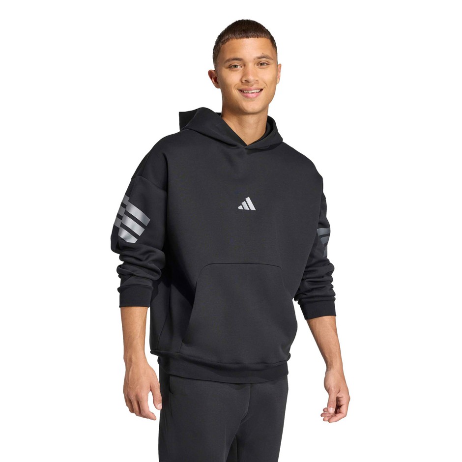 Ανδρικό Φούτερ Μαύρο - adidas Sportswear Future Icons 3-Stripes