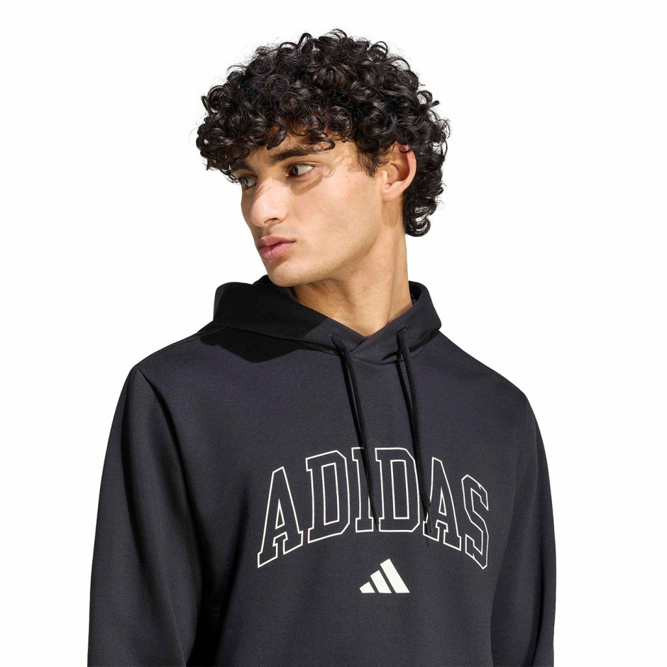 Ανδρικό Φούτερ Μαύρο - adidas Sportswear Collegiate Script Graphic