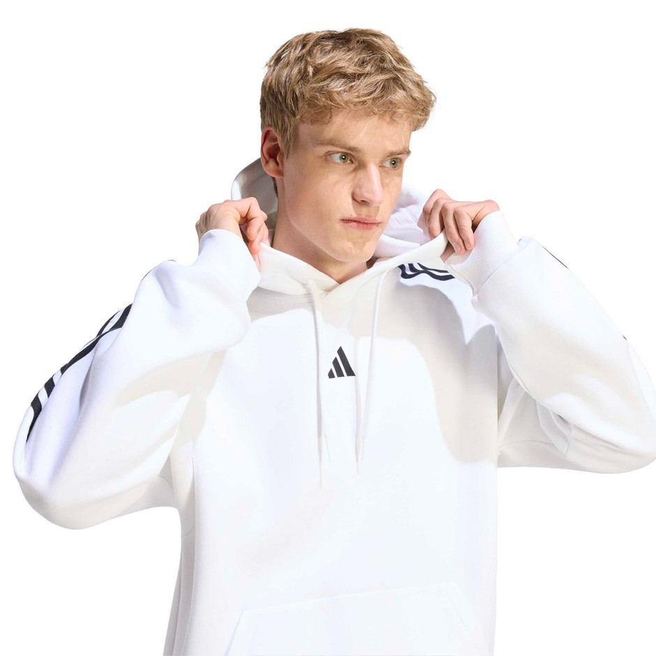 Ανδρικό Φούτερ Λευκό - adidas Sportswear Essentials 3-Stripes Fleece