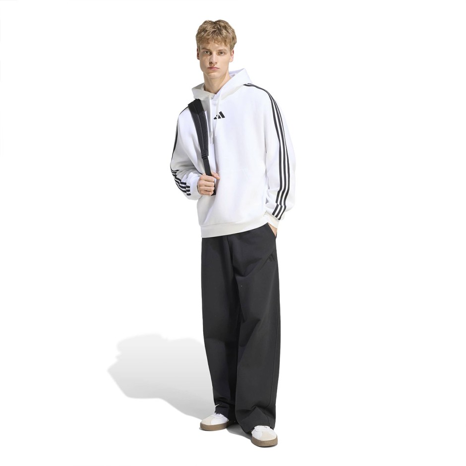Ανδρικό Φούτερ Λευκό - adidas Sportswear Essentials 3-Stripes Fleece