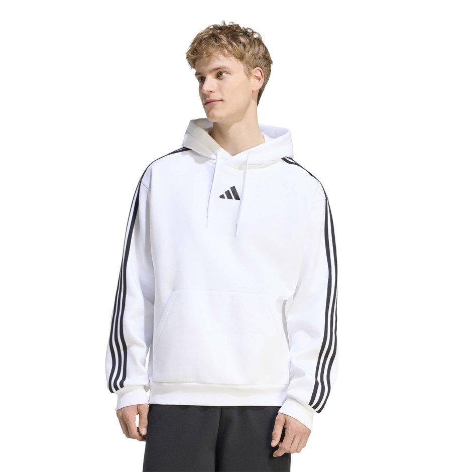Ανδρικό Φούτερ Λευκό - adidas Sportswear Essentials 3-Stripes Fleece