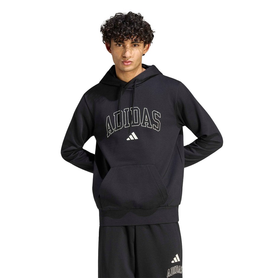 Ανδρικό Φούτερ Μαύρο - adidas Sportswear Collegiate Script Graphic