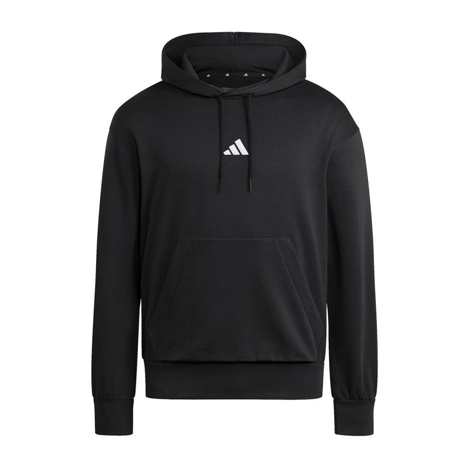 Men's Hoodie Black - adidas Sportswear Essentials Feelcozy Fleece