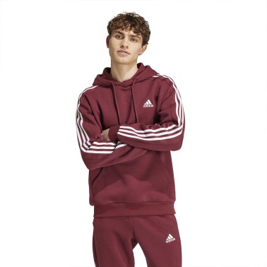 Ανδρικό Φούτερ Μπορντό - adidas Sportswear Essentials Fleece 3-Stripes