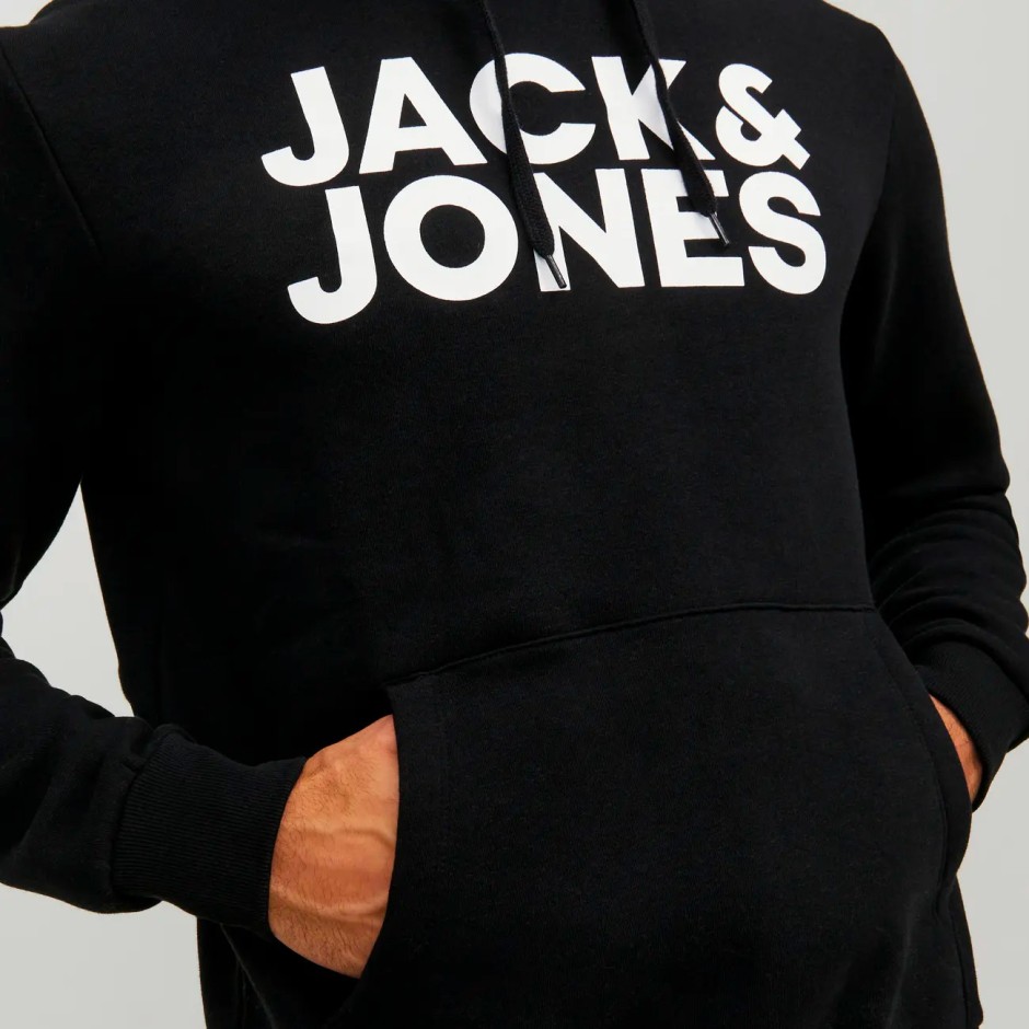 JACK & JONES JJECORP LOGO SWEAT HOOD 12152840-3150579 Black