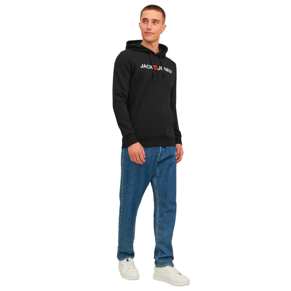 JACK & JONES JJECORP OLD LOGO SWEAT HOOD NOOS 12137054-2779027 Black