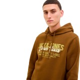 JACK & JONES JJELOGO SWEAT HOOD 2 COL 25/26 NOOS 12279649-4783783 Brown Image 1