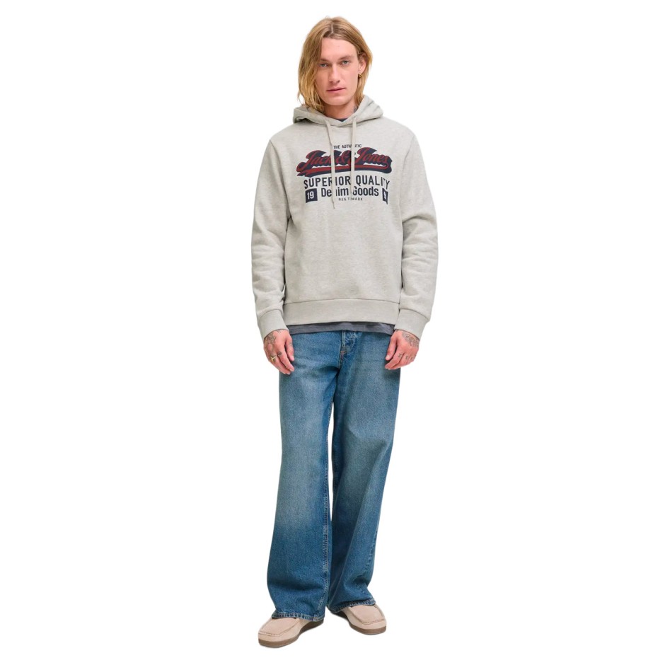 JACK & JONES JJELOGO SWEAT HOOD 2 COL 25/26 NOOS 12279649-4783780 White