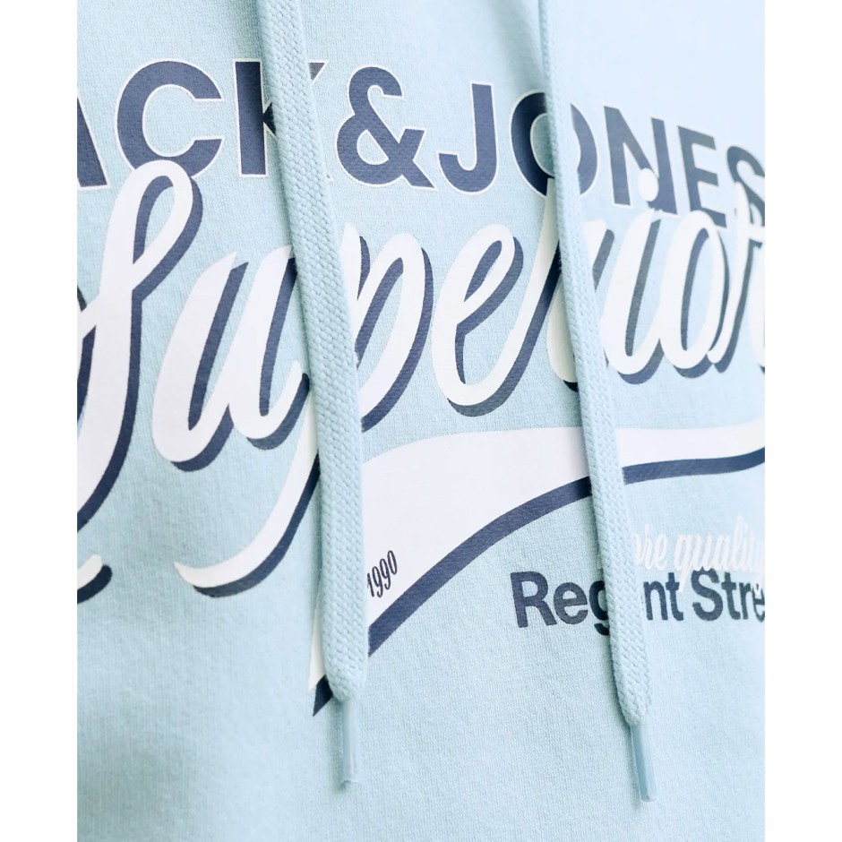 JACK & JONES JJELOGO SWEAT HOOD 2 COL 25/26 NOOS 12279649-4913960 Siel