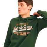 JACK & JONES JJELOGO SWEAT HOOD 2 COL 24/25 NOOS 12255617-4517288 Green Image 1