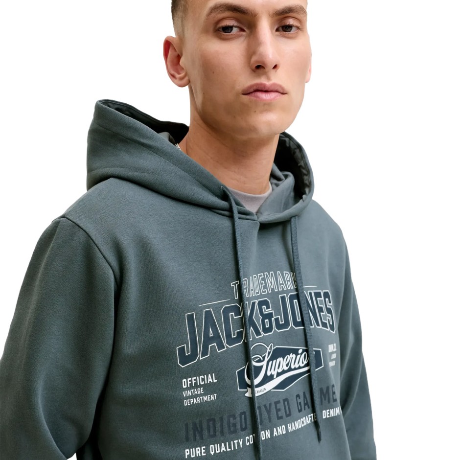 JACK & JONES JJELOGO SWEAT HOOD 2 COL AW SN 12299467-5034178 Γκρί
