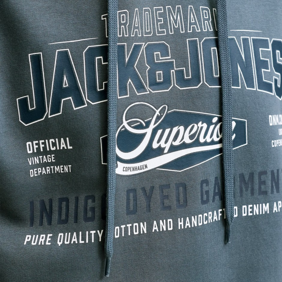 JACK & JONES JJELOGO SWEAT HOOD 2 COL AW SN 12299467-5034178 Γκρί