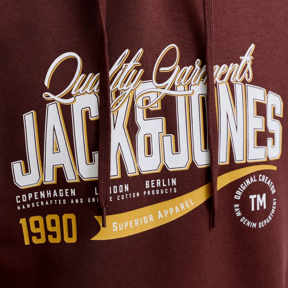 JACK & JONES JJELOGO SWEAT HOOD 2 COL AW SN 12299467-5034182 Καφέ