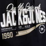 JACK & JONES JJELOGO SWEAT HOOD 2 COL AW SN 12299467-5034180 Μαύρο Εικόνα 3