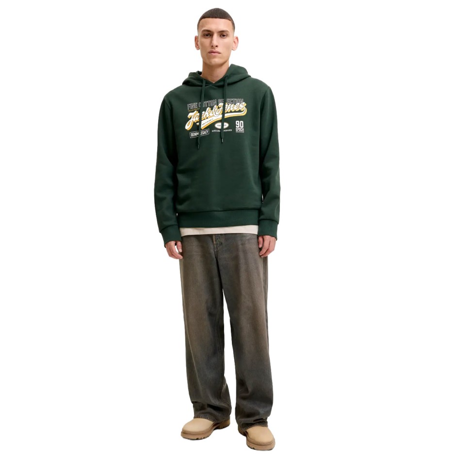 JACK & JONES JJELOGO SWEAT HOOD 2 COL AW SN 12299467-5034185 Πράσινο