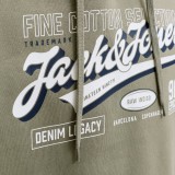 JACK & JONES JJELOGO SWEAT HOOD 2 COL AW SN 12299467-5034188 Ανθρακί Εικόνα 2
